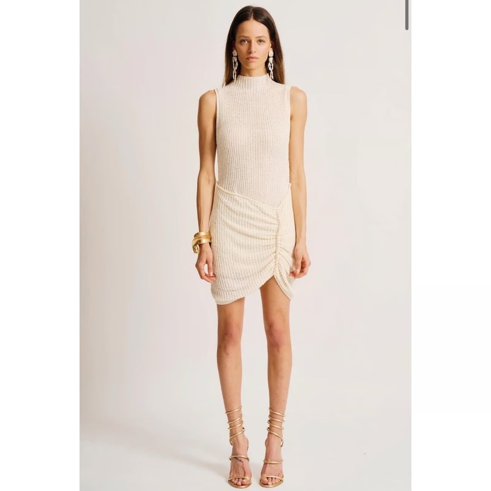 NWT - Torn by Ronny Kobo Cream Knit Kate Mini Dress- XS